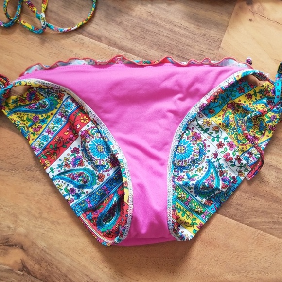 Xhilaration Rainbow Paisley Patchwork Bikini - Picture 4 of 8